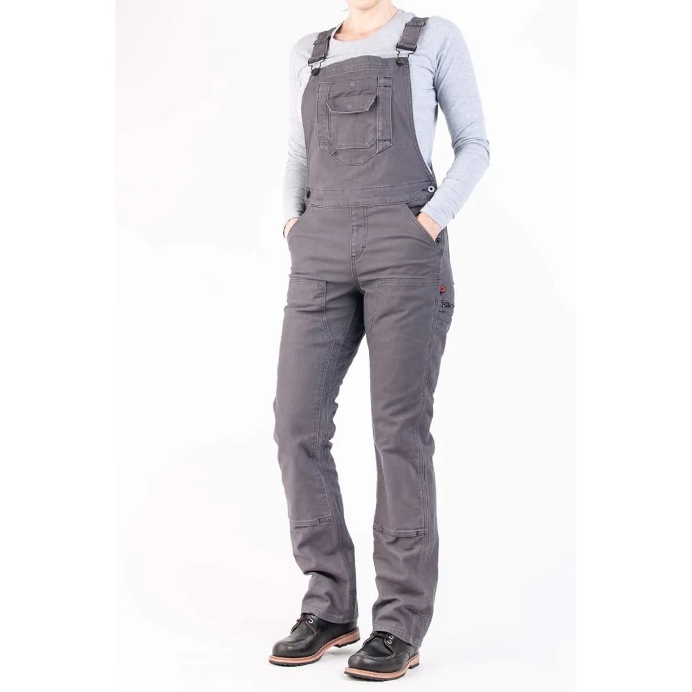 Dovetail Workwear Freshley Overall in Grey Stretch Canvas